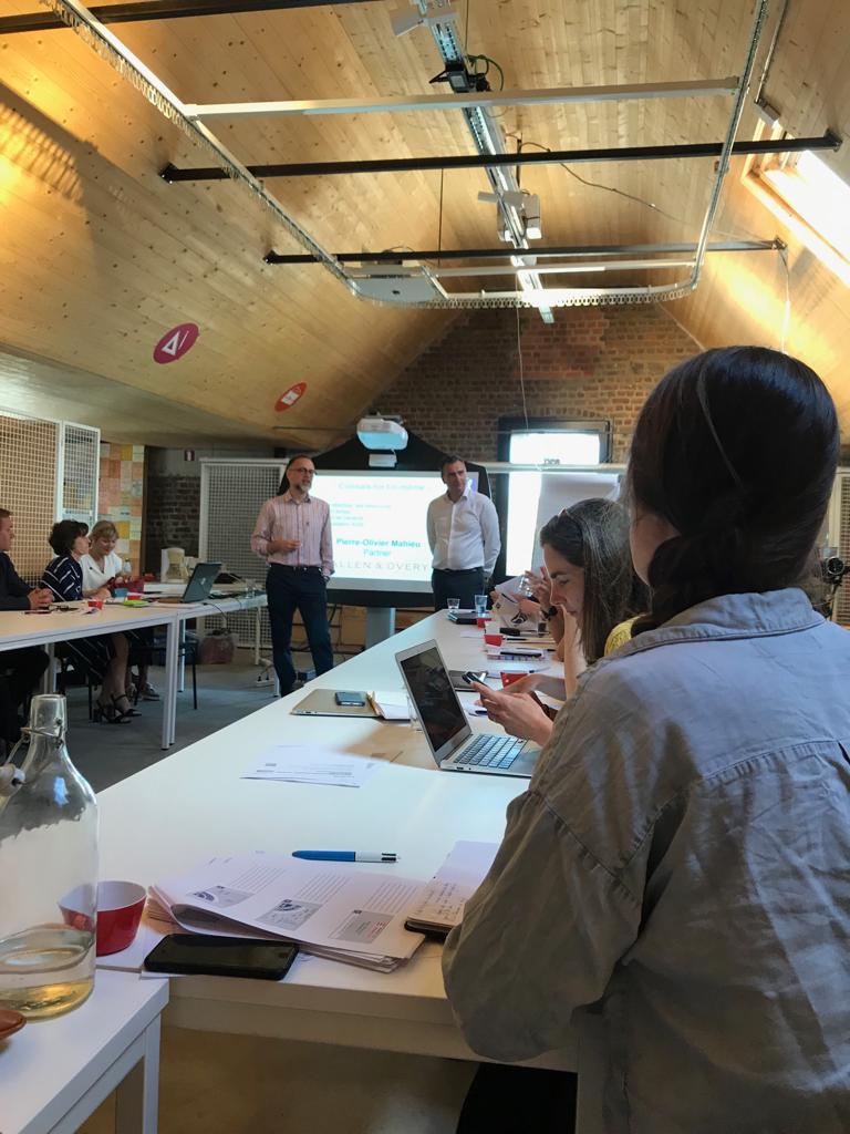 PrometheaAsbl's tweet photo. #ATELIERCONSEIL C'est parti pour deux jours de formation au #Mécénat d'entreprise 👩‍🏫🤯 La première journée commence par les interventions de Pierre-Olivier Mahieu, du cabinet #AllenOveryLLP et Benoit Provost, Directeur de Prométhéa! https://t.co/5NO3zyqUyD