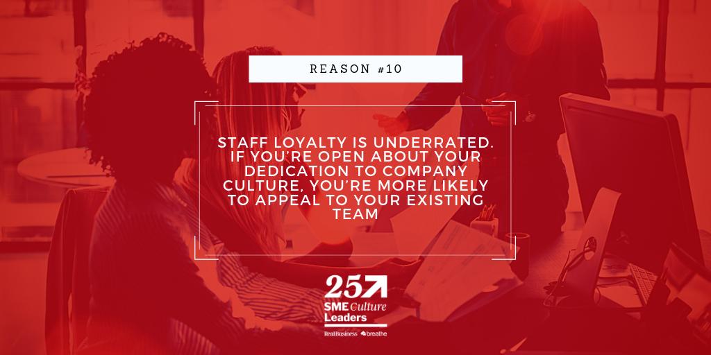 Real_Business's tweet image. Happy employees are more likely to stay in your business. If you have an exceptional retention rate, let us and @breatheHR know by nominating your #smallbusiness for the 2019 #SMECultureLeaders list: bit.ly/2WDNIUe