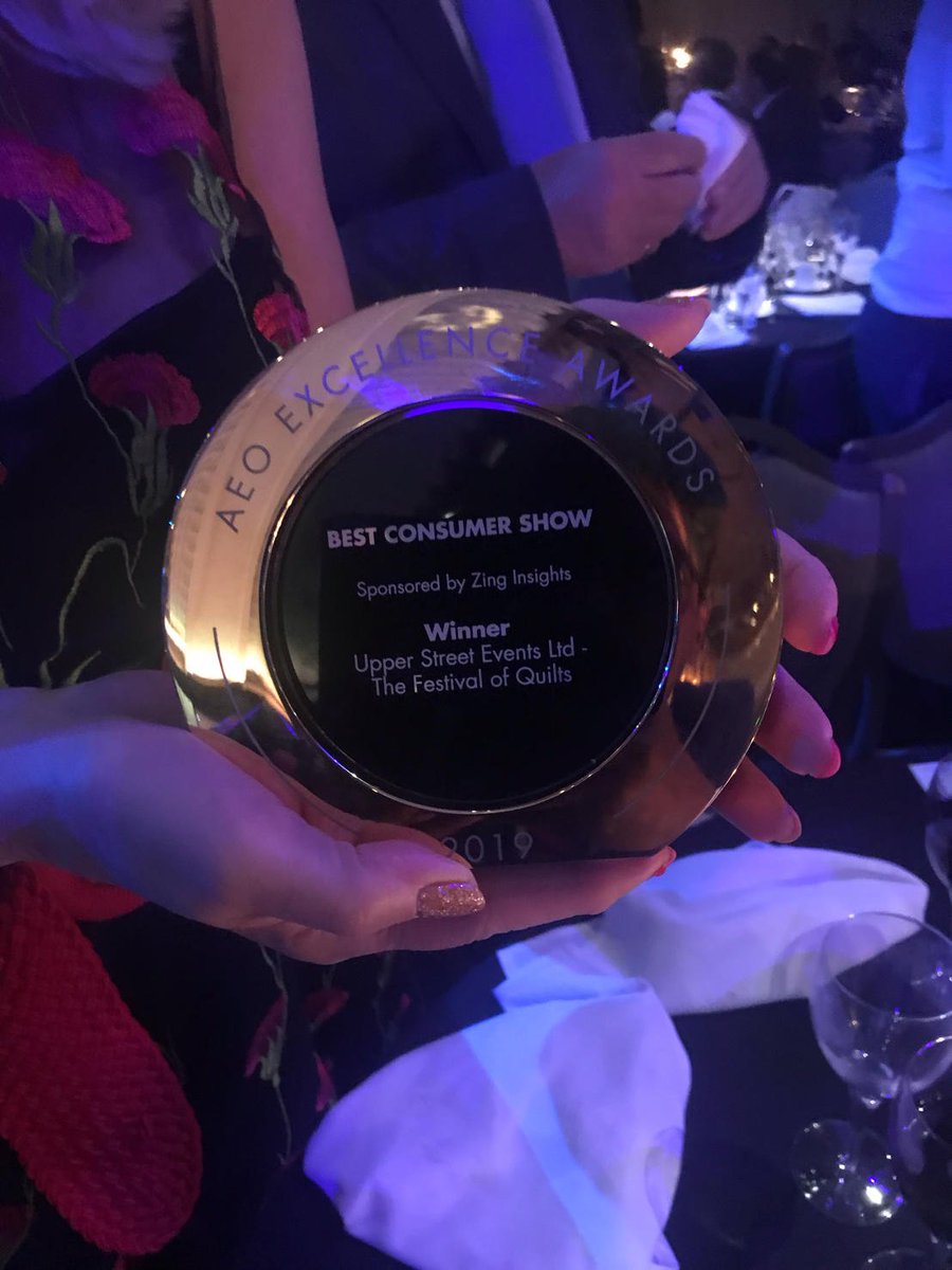 UpperStEvents's tweet image. Our amazing team truly deserved this win, Festival of Quilts - Best Consumer Show!