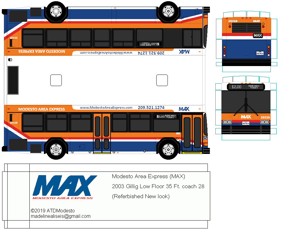 Medgirl320's tweet photo. Well I have done it. You guys requested and I granted! I made the Gillig Lowfloor. This is an 03 that was refurbished in 2017. Thank you Andrew B. for the request!
#paperbus #modestoareaexpress #maxbus #gillig #gilligphantom #gilligbus #atdmodesto #atd #medgirl320 https://t.co/zQIBHVSsfw