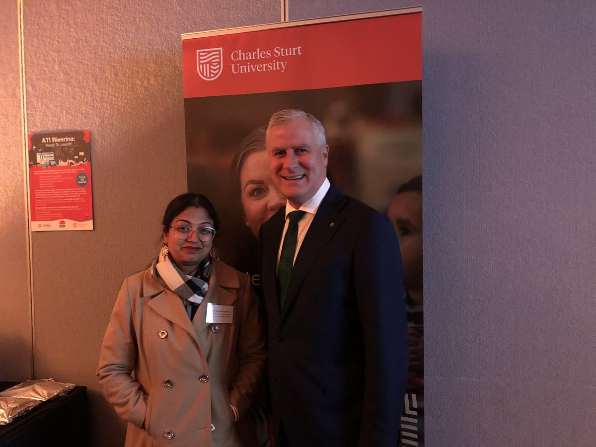 M_McCormackMP's tweet photo. Excited to be at @CharlesSturtUni AgriTech Incubator Pitch Evening Cohort 4 in #WaggaWagga – an event uncovering innovation and supporting startups in rural and regional Australia.#ATIpitchnight #startups #entrepreneur #innovation #problemsworthsolving #pitchnight #Riverina https://t.co/M2OE73r9Uk
