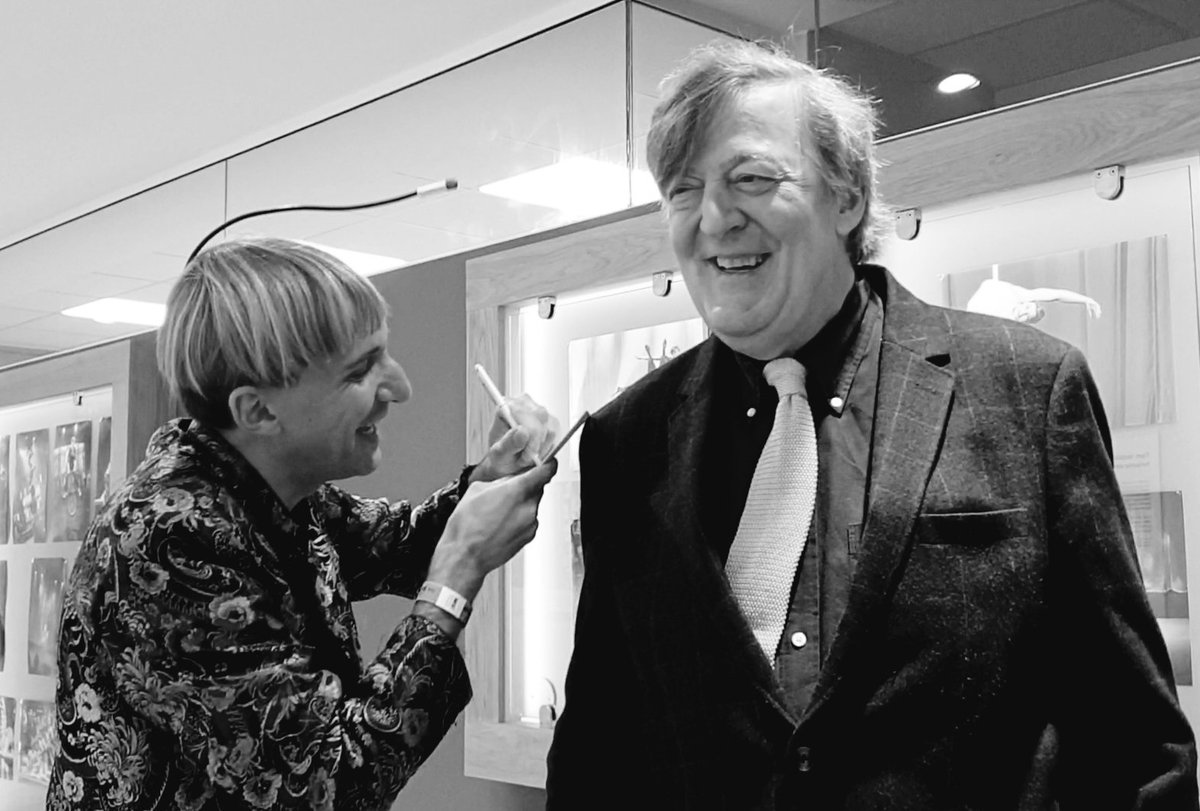 Today in Norway, listening to the colours of <a href="/stephenfry/">Sir Stephen Fry</a> #cyborgart