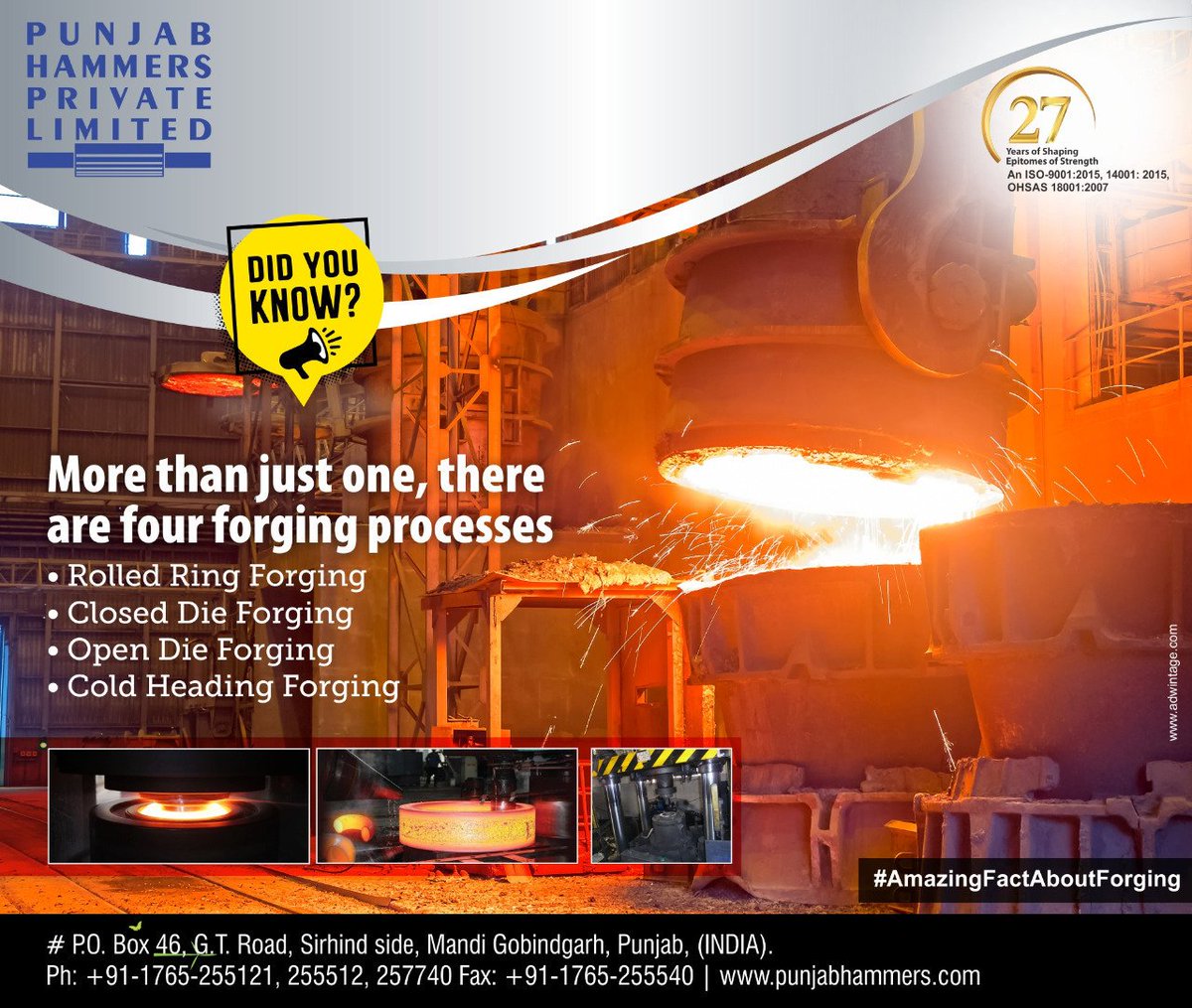 PunjabHammers's tweet image. Various forging processes are used to create stronger metal products. 
Stay tuned to know more.
#PunjabHammers #StayTuned #ForgingProcess
