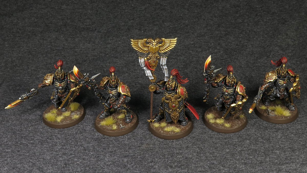 Adeptus Custodes Shadowkeepers Custodian Guard, and a group shot of complet...
