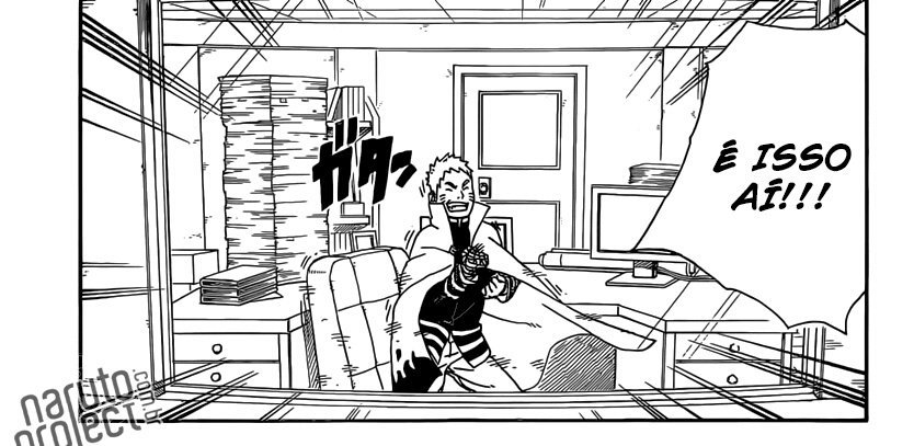 Naruto comemorando que o boruto tinha passado pra última etapa 😍😍😍