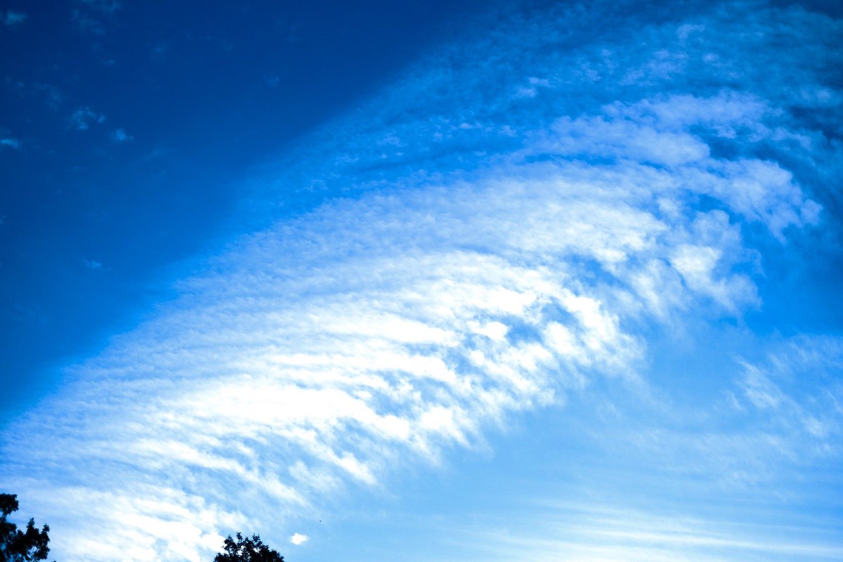 翼みたいな超かっこいい雲発見した