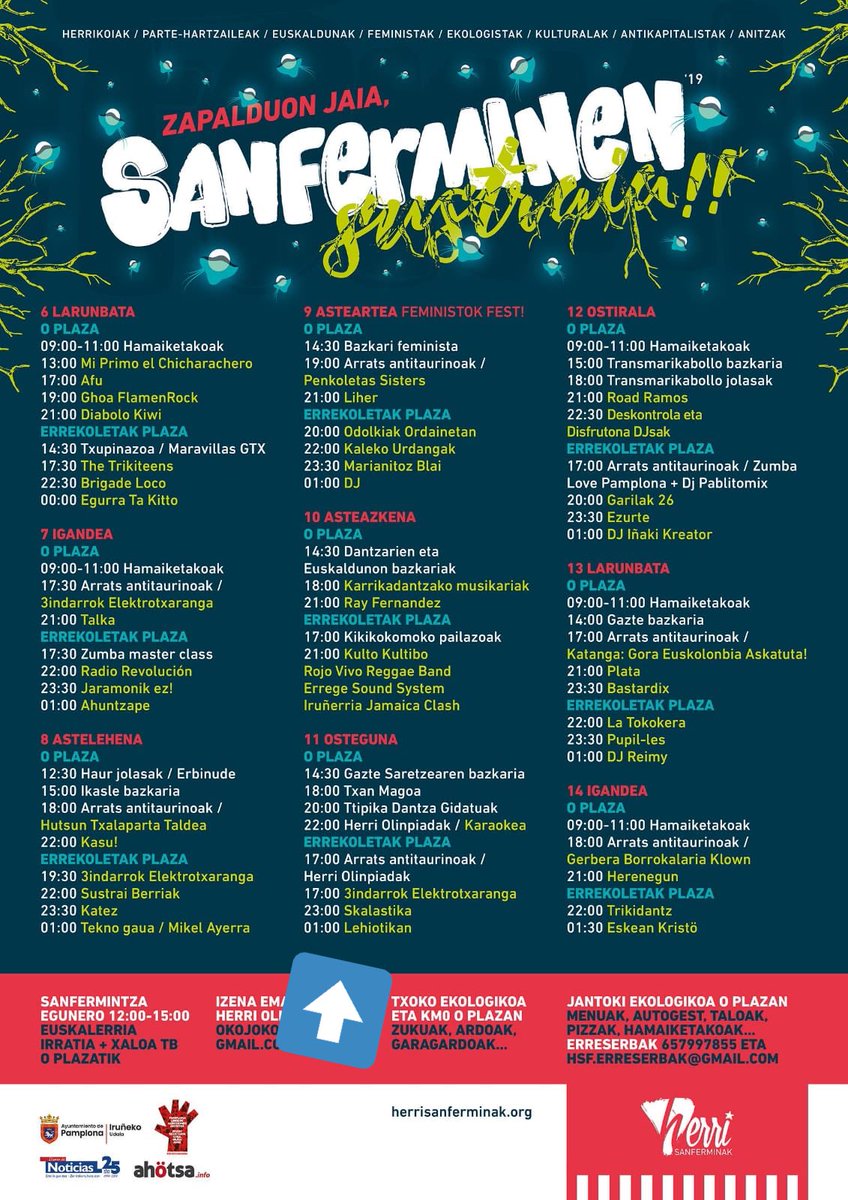 LEIHOTIKAN's tweet photo. Zenbait urteren ondoren #sanfermin2019 etan egongo gara egurra ematen!
Después de unos cuantos años volvemos a tocar en #sanfermin!
Gora #herrisanferminak! @HerriSFerminak !
El jueves 11 de julio en la plaza de Recoletas (plaza de los ajos). https://t.co/LJrv8tx0x7
