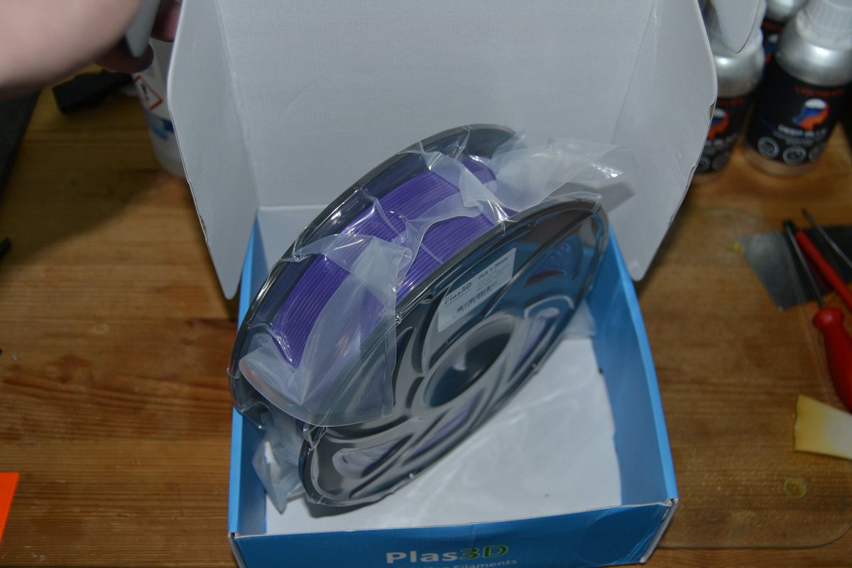 de3dprintman's tweet image. I recieved some awesome Purple PLA from @Plas3D this weekend and it looks really good. I will print something huge with this cool filament. You can order #Plas3D filaments for a great price from @amazon. 
#3dprinting