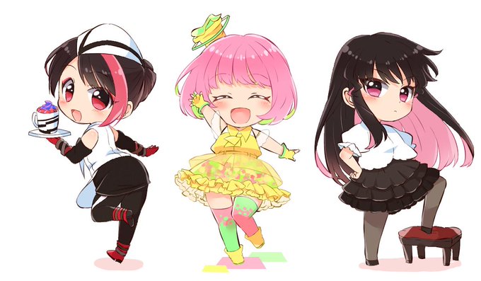 デフォルメ練習。
ポピちゃんとハナさんとナオミちゃん。 
