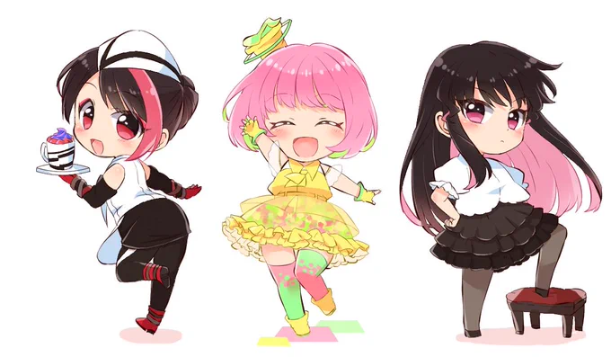 デフォルメ練習。
ポピちゃんとハナさんとナオミちゃん。 