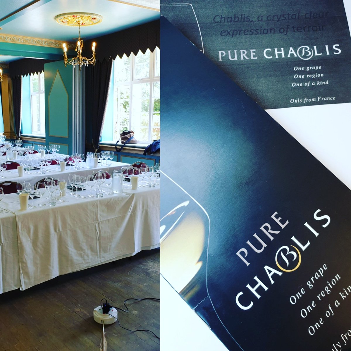 Getting ready for the Chablis tasting in Cantebury! <a href="/purechablis/">purechablis</a> #oneofakindchablis