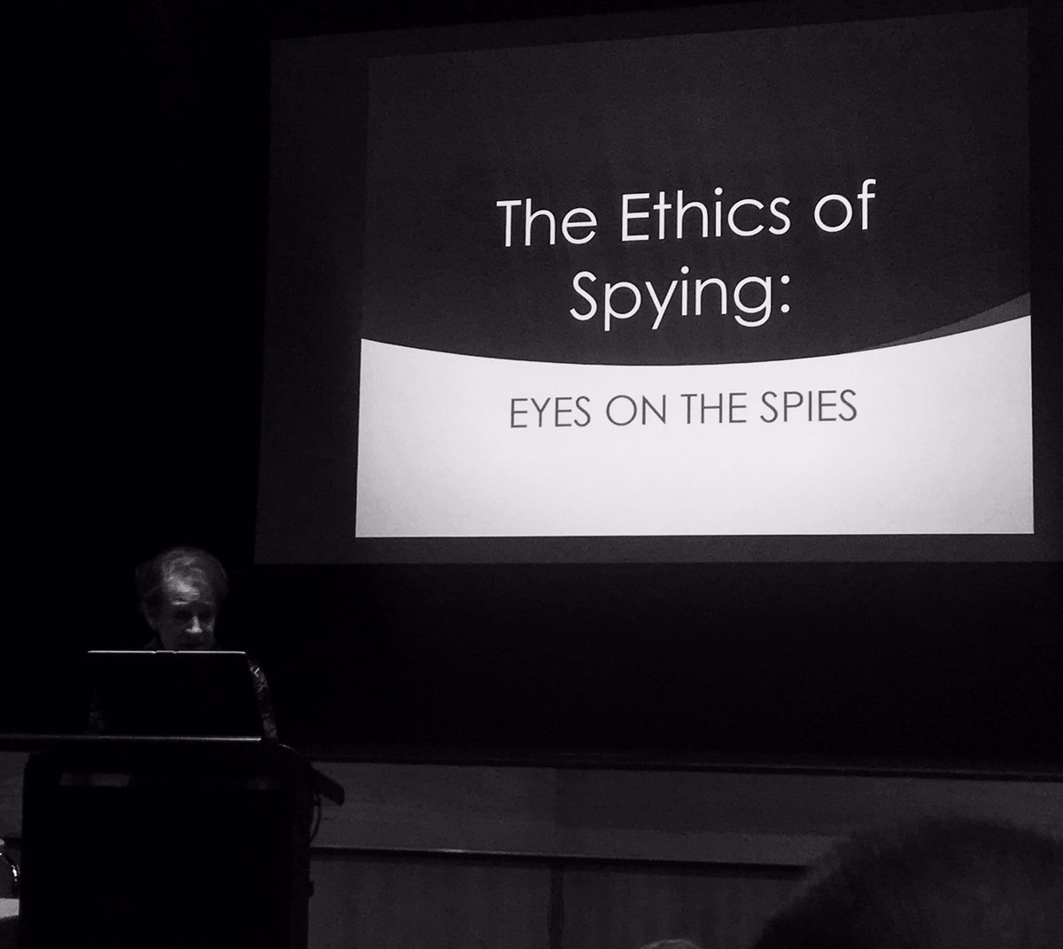 TheGoldenCARR0T's tweet image. It was a real thrill to listen to Margaret Stone AO, Australia’s Inspector General of Intelligence and Security, in a fabulously titled talk: ‘Eyes on the Spies: The Ethics of Spying’.  She says if you want to draw a crowd, use the word ‘spy’ in the title. #IGIS #ausgov #intel
