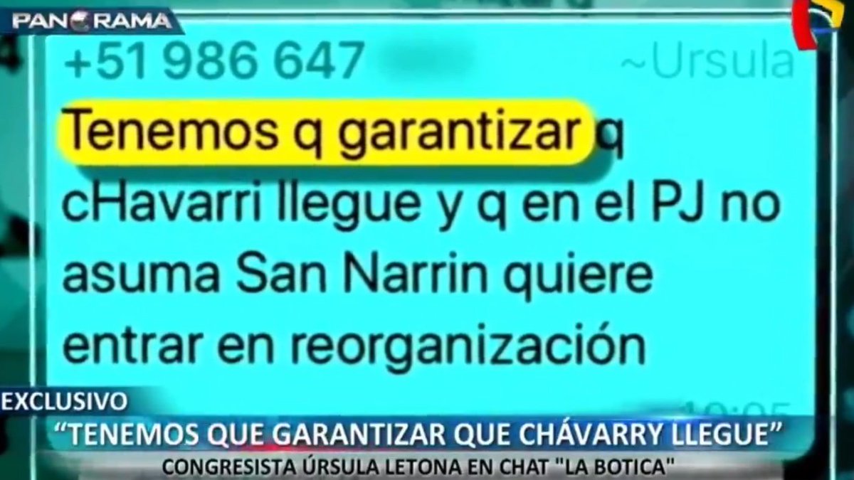 StevenCaldern9's tweet image. #Úrsula #Letona: Tenemos q garantizar q Chávarry llegue y q en el Poder Judicial no asuma San Martín.
#Luz #Salgado: Ojalá q no le saquen nada a Chávarry.

¿Cómo garantiza un congresista q un #fiscal LLEGUE y q un #juez NO ASUMA? ¿No q respetaban la independencia de poderes? 🤔
