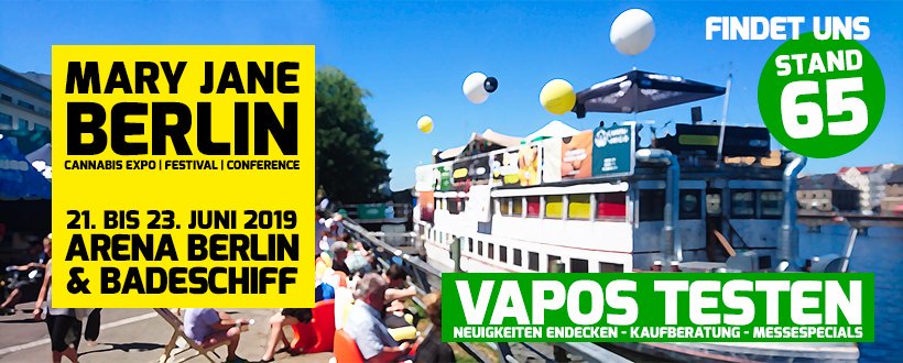 Was geht diese Woche? Na klar, die Mary Jane Berlin vom 21.-23. Juni: Findet uns Stand 65, mit #Vaporizern, die ihr testen könnt, mit #Neuigkeiten, enthusiastischen Beratern, die erklären, was ihr schon immer über das #Vaporisieren wissen wolltet &amp; alles rund um's #Verdampferherz