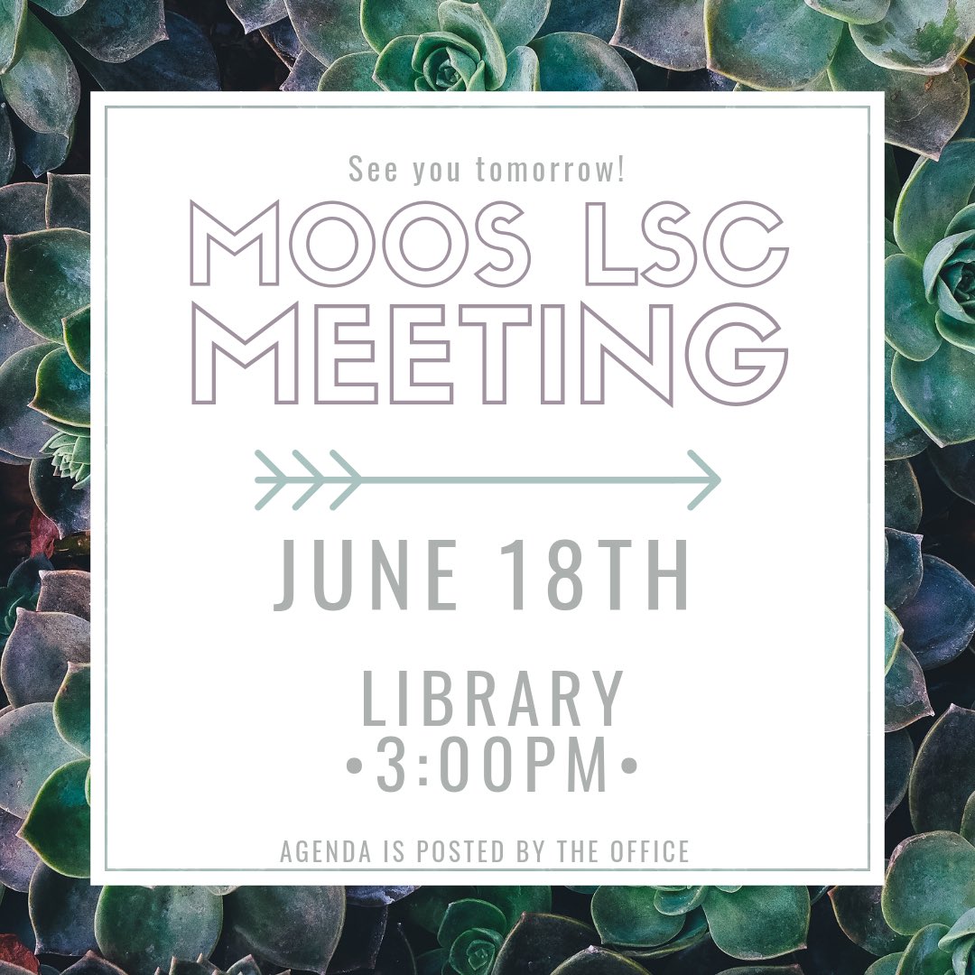 MoosElementary's tweet photo. We will be continuing the discussion of the principal selection process. Please join us.
Continuaremos la discusión del proceso de selección principal. Por favor únete a nosotros.
#mooslsc https://t.co/GI7svBXGDK