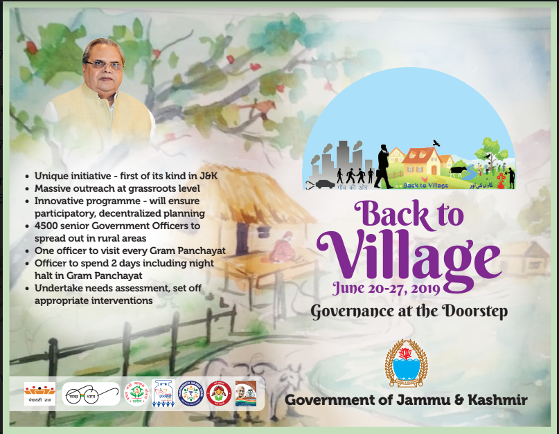 #Back2Village  - A unique initiative by J&amp;K Govt aimed at massive grassroots outreach to identify, fill developmental gaps <a href="/dwivedimk_ias/">Manoj Dwivedi</a> <a href="/kansalrohit69/">Rohit Kansal</a> <a href="/IndiaMGNREGA/">MGNREGA, MoRD, GoI</a> <a href="/MoRD_GOI/">Ministry of Rural Development, Government of India</a>