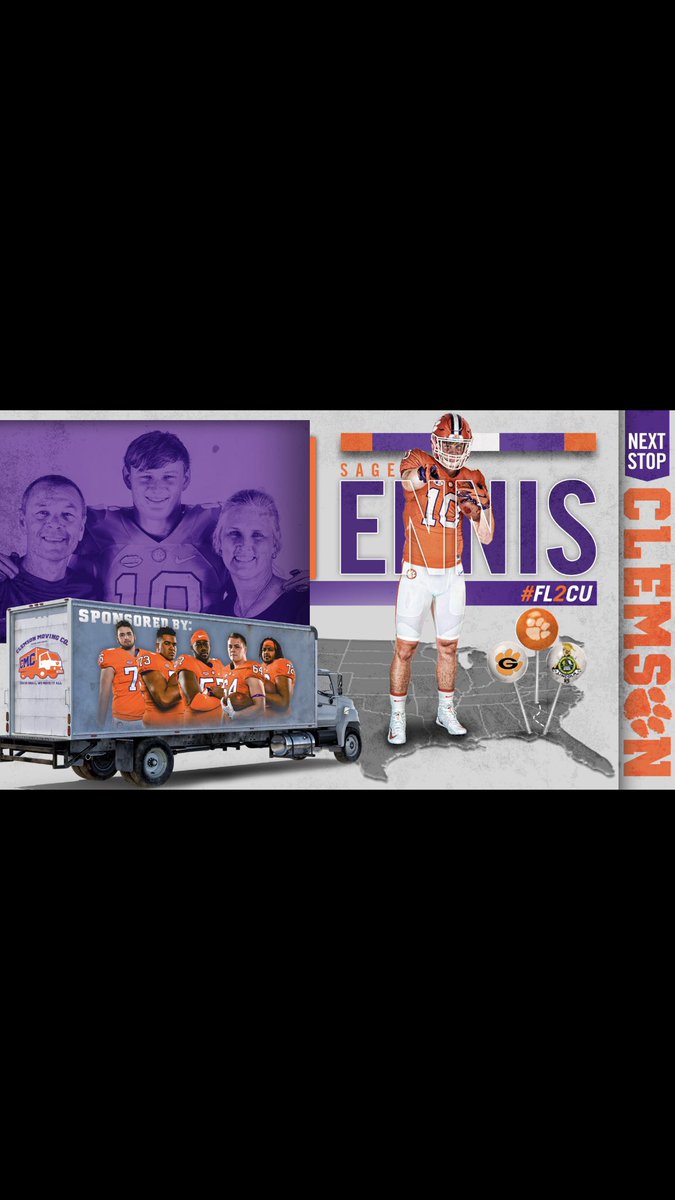 Sage_Ennis's tweet photo. It’s never felt so good to be a Tiger! 🐅🧡💜 #ALLIN #WE2DEEP20 @CoachQGray @tysonjimmie @BSmooth48 @dpearma @CoachVenables @ClemsonFB @Clemson247 https://t.co/5CviqrE3KR