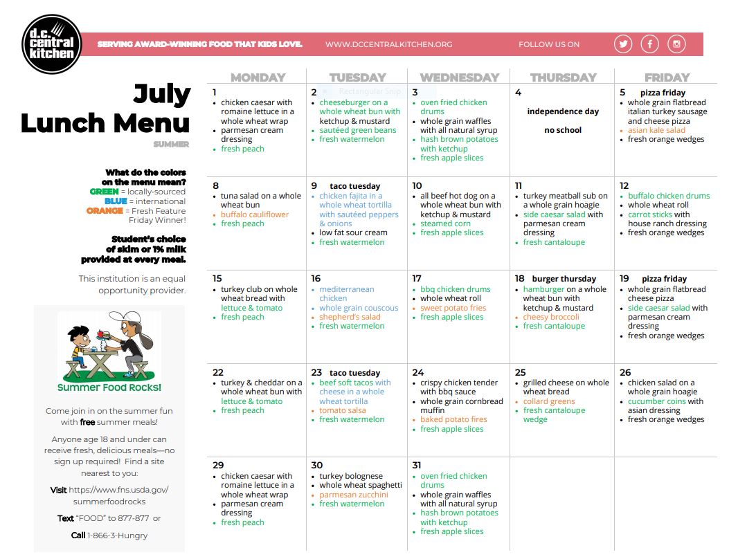 DC public schools offer free meals this summer for all children. Find a site below:

dcps.dc.gov/page/dcps-free…