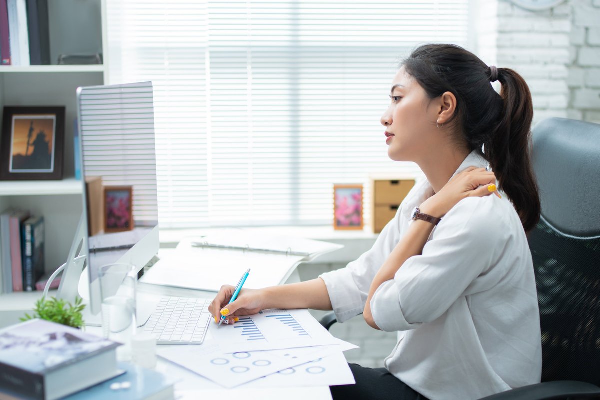 Many people experience neck pain due to their office conditions. Slouching at a desk or craning your neck to see a monitor can put excessive stress on your neck.

We can help you correct your neck pain at work with some simple postural training and ergonomic rearrangement