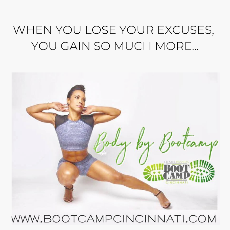 bootcampcincy's tweet photo. When you lose your excuses, you find your desired results! Each time you abandon your excuses, the results are sure to follow. The only thing standing between you & your fitness goals is your mindset. #goals #results #mindset #MondayMotivation #BootcampCincinnati #Cincinnati https://t.co/gvNJBN12EC