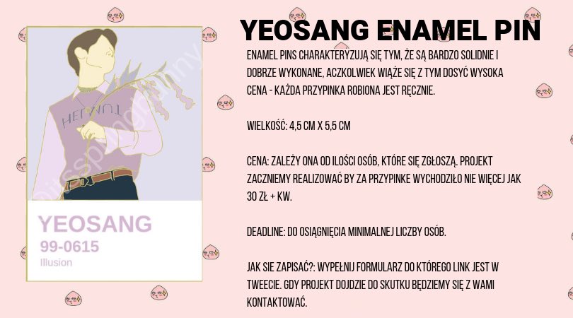itsspringbunny's tweet photo. 🌸YEOSANG ENAMEL PIN🌸

DOKUMENT DO WYPEŁNIENIA PRZEZ OSOBY CHĘTNE: https://t.co/yoN0phOfds 

hej Atinys! co myślicie o takiej przypince? mamy nadzieje, że ten projekt dojdzie do skutku^^ 

*prosimy ślicznie o rt!*

#wywiadzkpoperkami #ATEEZ_One_To_All #Ateez https://t.co/KYoJMJPbNJ