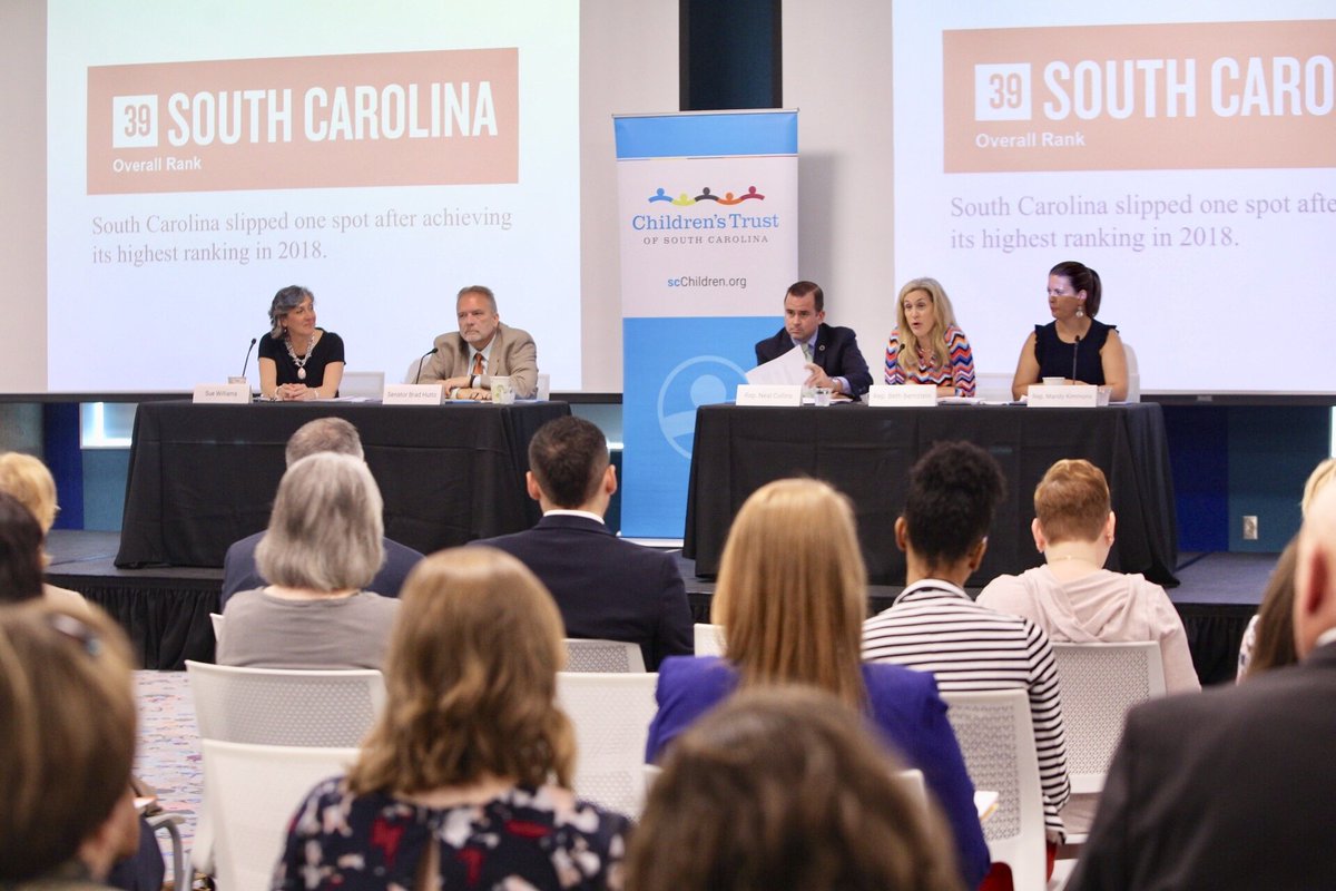 ChildrensTrustS's tweet photo. Thanks to @bethbernsteinsc, @collins_neal, @MandyKimmons and Brad Hutto for participating in @commchildren panel discussion at @accessfreely on annual release of @AECFNews @aecfkidscount Data Book on child well-being. Their participation gave insight from a policy standpoint. https://t.co/vTv5UJj8xh