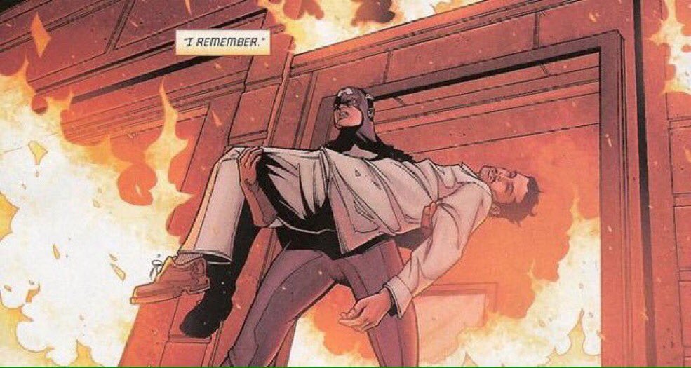 steve carrying tony bridal style, iconic