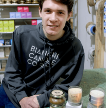 #MakerMonday Meet Nic Bianchi of #Bianchicandles, an entrepreneur who started his company at 12 and now has grown it into a flourishing candle brand. Their candles are hand poured in Papillion, Nebraska, contain quality fragrances and all-natural soy wax that burns clean &amp; long.