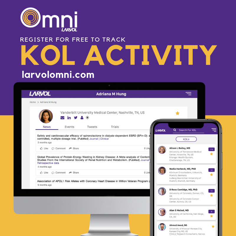 Larvol's tweet image. Discover the next generation of #KOLtracking with Larvol Omni. Register for free today at larvolomni.com