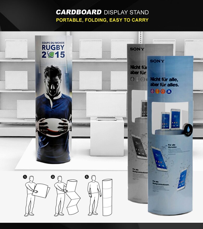 ExhibitionLink's tweet photo. CARDBOARD DISPLAY STAND 
PORTABLE &amp; EASY TO CARRY 
DOUBLE SIDE DISPLAY 21x66
LINK  ADVERTISING  AGENCY https://t.co/HnDnKiZuCX