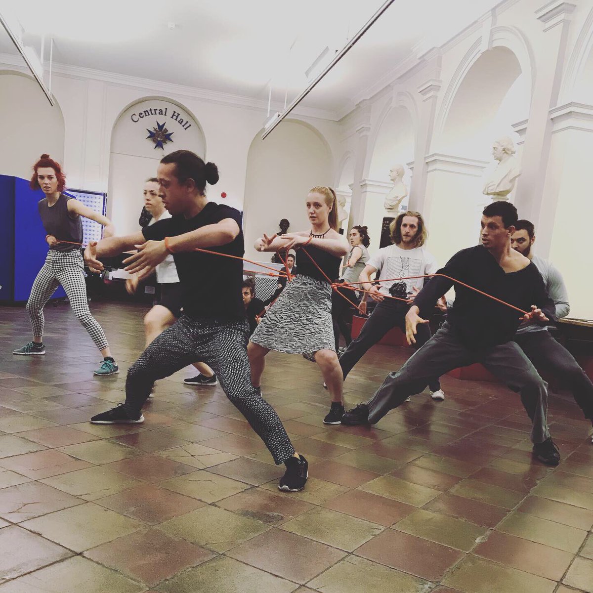 BreatheAHR's tweet photo. Amazing energy from #EDGEDC19 as they filled Central Hall with dynamic movement and singing in today’s lunchtime performance - inviting @GSTTnhs patients, staff & visitors to take a #breathingspace ✨✨✨ @GSTTCharity https://t.co/QlyhOVdspL