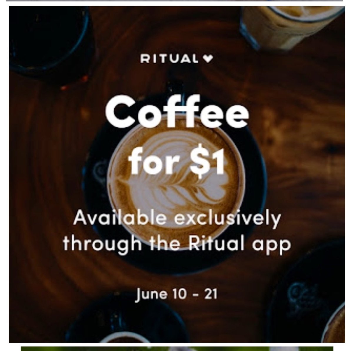 FreshiiPhilly's tweet photo. This week our organic coffee for $1 only through Ritual #RITUAL #EatEnergize https://t.co/CcWW0ktYqR