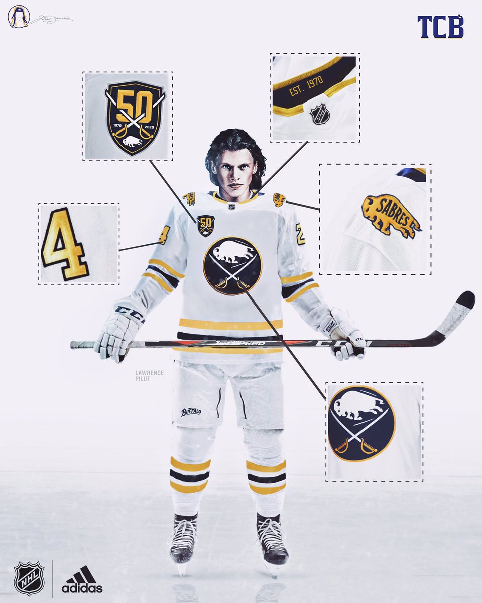 sabres white and gold jersey