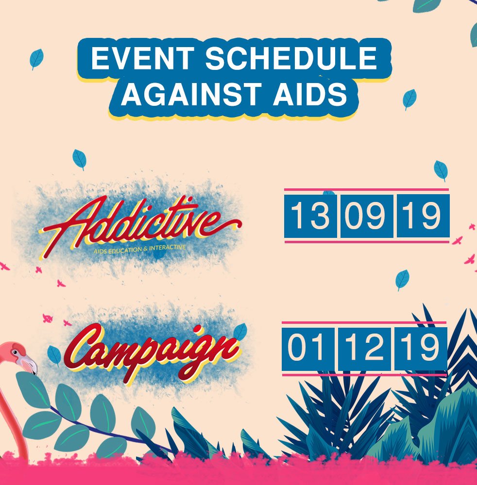 [AGAINST AIDS 2019 TRIVIA]
Event Schedule AgainstAids 

Stay tune,
Instagram : againstaids 
Official Line : <a href="/againstaids/">AgainstAIDS</a> (with @)
#AGAINSTAIDS2019
#WWAV