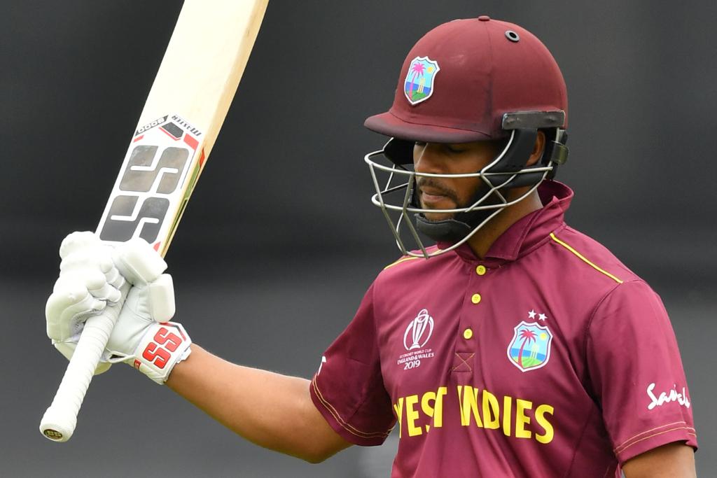 ICC's tweet photo. West Indies finish their innings on 321/8 from their 50 overs. 

Bangladesh will need 322 to register their second #CWC19 win. 

#CWC19 | #WIvBAN | #MenInMaroon | #RiseOfTheTigers https://t.co/e3pHsKCKiz