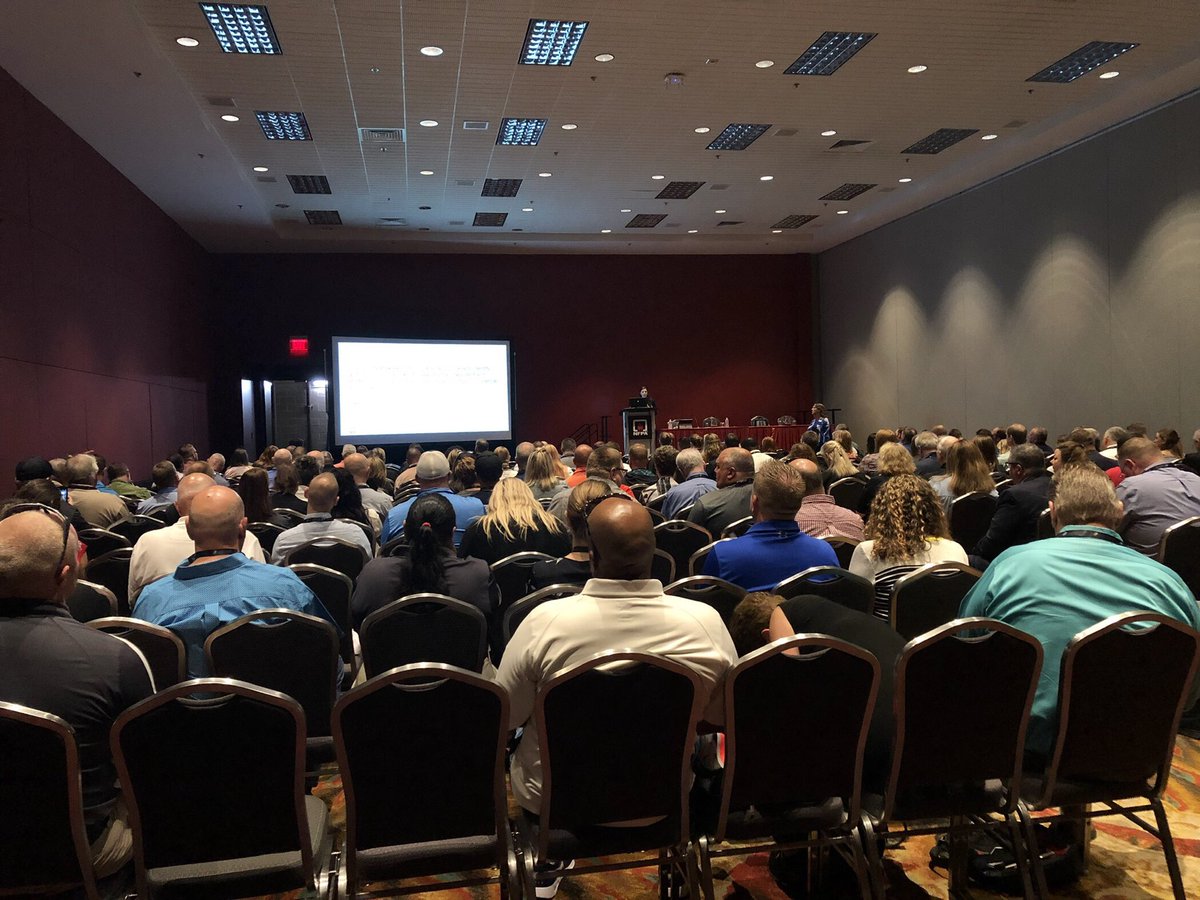 CarliLorraine's tweet photo. Wow! What a crowd for the opening session of the (SOPE) Spotlight on Public Education @NFPA conference. Was it the topic #crr ? Lots more on that and others. Come on over. #NFPAConf https://t.co/9VNShbCWCT