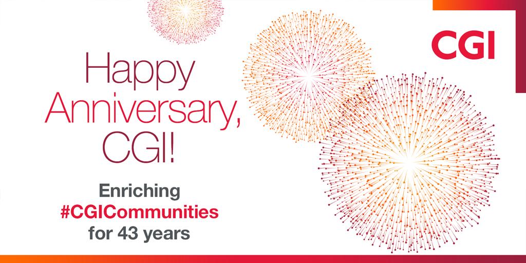 CGI_Spain's tweet photo. #CGI celebró este sábado su 43 aniversario https://t.co/7MVKKkqHfQ Gracias a clientes, miembros y accionistas por vuestra confianza. Para celebrar la ocasión, nos complace compartir un vídeo de #CGICommunities, que refleja los principios de #TechForGood https://t.co/iJYIftGnDP https://t.co/ScN7EmeAVQ