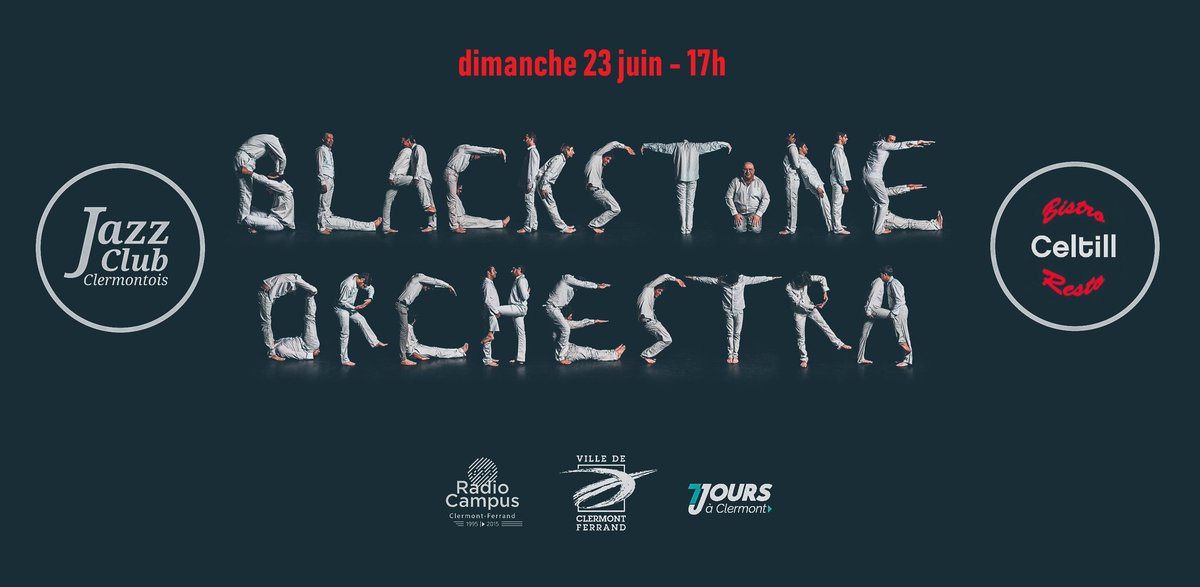 JazzClubC's tweet photo. Rdv ce dimanche pour un concert exceptionnel, en plein air, du Blackstone Orchestra ☀️🎶😀 https://t.co/lO5JrvAmRe https://t.co/us52IJqTGM