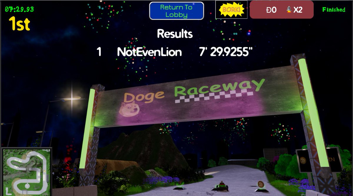 RacerDoge's tweet photo. Version 1.6 alpha also includes 100% more celebration, 420% more memes, and of course very much doge!
#dogecoin #gamedevelopment #indiegame #dogeracer https://t.co/AvUisLWwDm