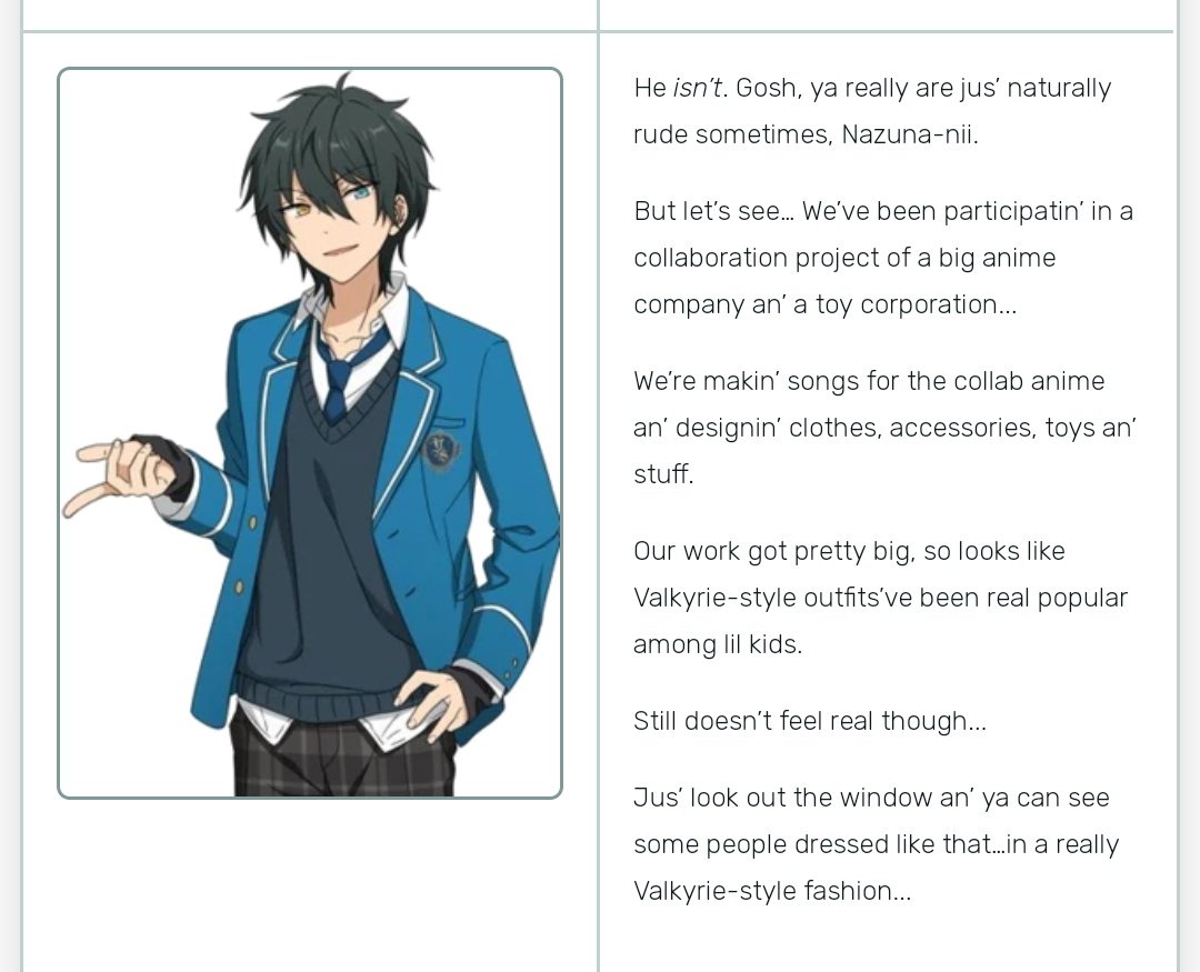 valkyrie isnt in the anime because they get their own anime later in the year