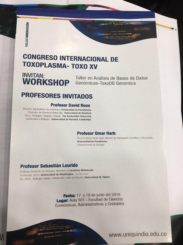 omartheharb's tweet image. Excited to start the #ToxoDB @eupathdb workshop today along with @KataAlvarez @dsro5os @LouridoLab @saeijlab at the Universidad Del Quindío #colombia #ToxoXV