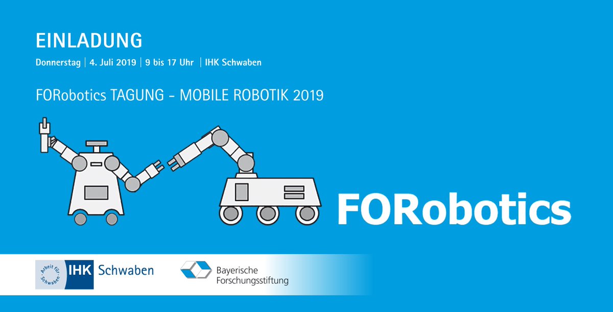 IHKSchwaben's tweet photo. Wie findet sich der mobile Roboter in der Fabrik zurecht? Welche Sensoren sind dafür notwendig? Wie verhält er sich, wenn er sich selbstständig bewegt und auf Menschen trifft? Erfahren Sie mehr und kommen Sie zur #FORobotics Tagung  am 04. Juli. Anmeldung: https://t.co/XmWtbVAGGC https://t.co/3OImkWLhtz