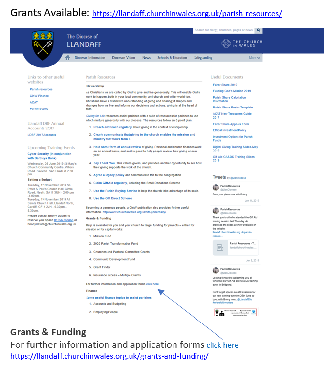 Want to know more about Diocesan Grants?

llandaff.churchinwales.org.uk/parish-resourc…