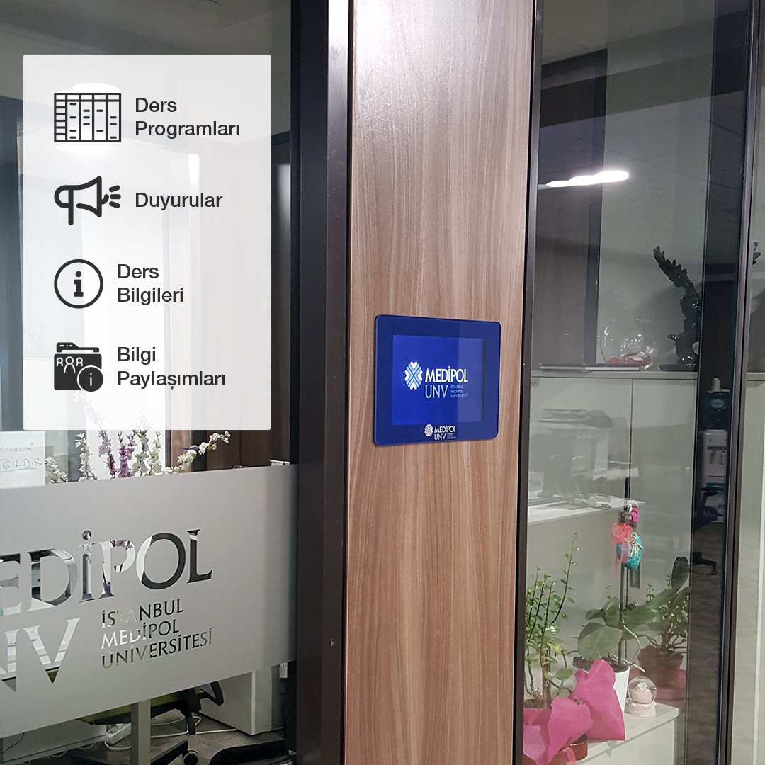 Medipol Ünivesitesi; öğrenci bilgilendirme sistemleri ve kapı ekranları ile anında bilgi paylaşımı için Unisign'ı tercih etti.
#medipolüniversitesi #medipoluniversity #digitalsignage #displaysolutions #technology #unisign #eğitim #öğrencibilgilendirme #akıllısınıf #akıllıokullar