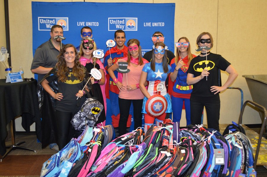 GoldmarkApts's tweet photo. #TBT In 2015, we dressed up as superheroes for the @UnitedWayFargo School Supply Drive! We love hosting our own drive with our team members AND residents! #CreatingABetterLiving #LifeAtGoldmark https://t.co/hTtRDktAqA