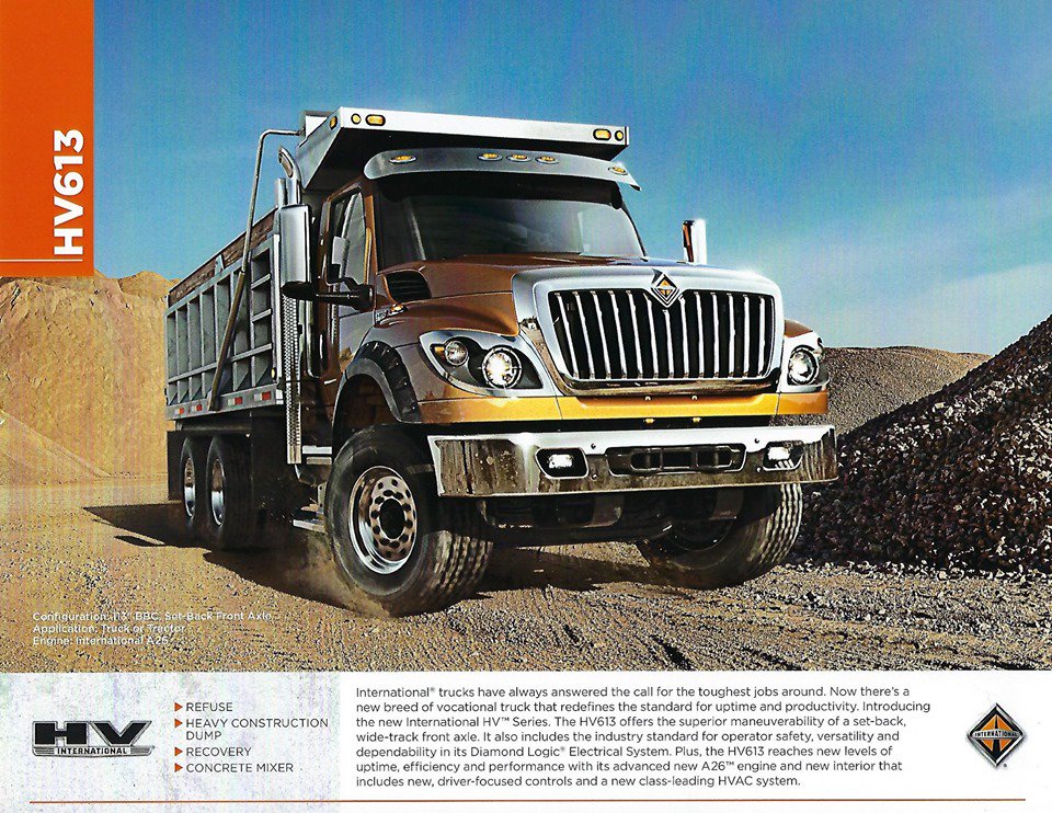 PowellTruck's tweet photo. The #HV613 is built for your toughest jobs! With a set back, wide track front axle for improved maneuverability, the HV613 will keep you and your drivers in #uptime!! Check out the flyer below or give us a call and ask for one our salesman to get more details on this great truck! https://t.co/1pRbhOTtfK