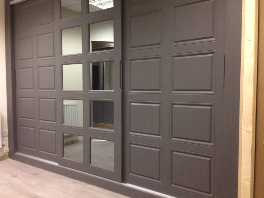 dvdfurniture's tweet photo. DVD Vinyl Sliding Doors are all available bespoke &amp; made to measure in 7-10 working days complete with #mirrors &amp; #SoftClose This is our Square Mitre Panel design in Veralinga Grey #bedroom #Tameside #slidingrobes #sliders #Manchester #FittedFurniture https://t.co/B9dDxCCrJ1