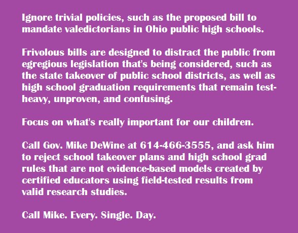 OhioPEP's tweet photo. @DispatchAlerts @dispatcheditor @clevelanddotcom @ThePlainDealer @Enquirer @toledonews @daytondailynews Please stop publicizing proposed laws that were created to distract us from important bills being considered. #RepealHB70 #TrustEducators #OvertestedOH #OHEd #k12 #OHLeg https://t.co/xDkqcQULHq