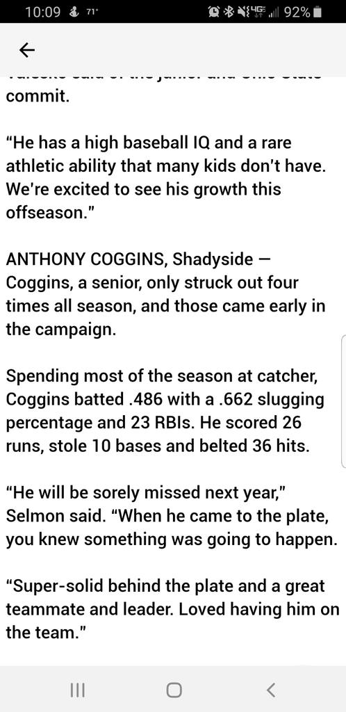 Congratulations Anthony Coggins, All-TL team!!