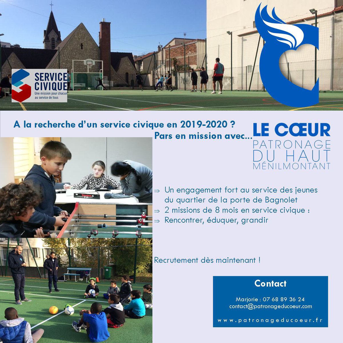 PatroduCoeur's tweet photo. #servicecivique 2019-2020 ! #education https://t.co/sixJZPbErx